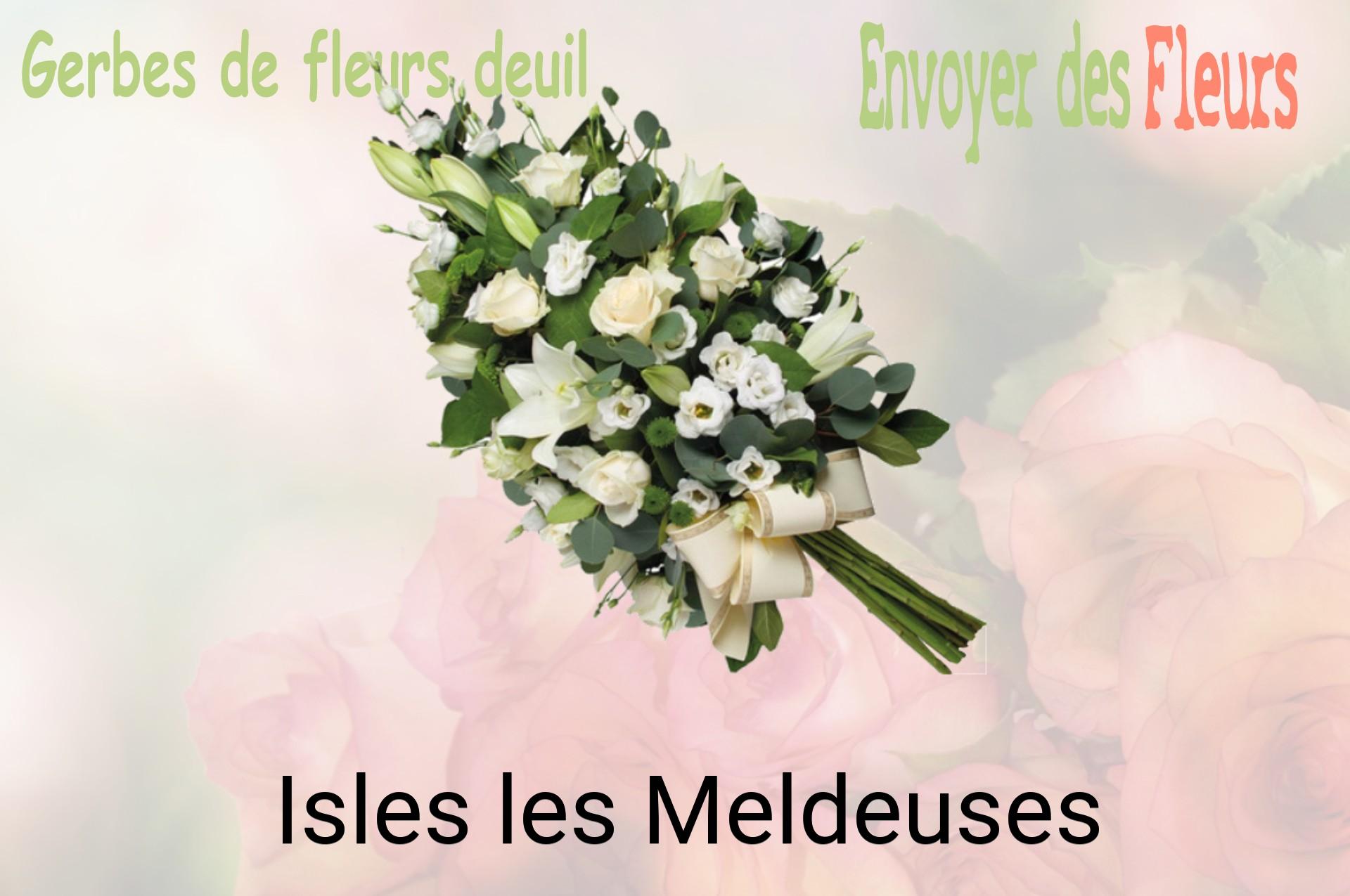 Gerbe de fleurs de deuil livrée à Isles-les-Meldeuses